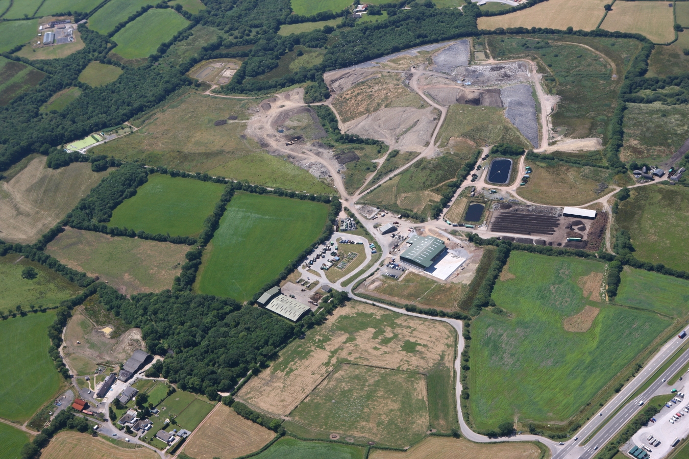 Materials Recycling Facility taken from the air